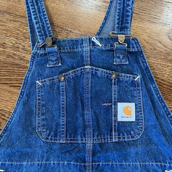 Carhartt Denim Bib Overalls Mens 36x32 Utility R07 DST Workwear Outdoor Farm - Picture 12 of 12